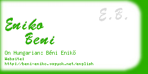 eniko beni business card