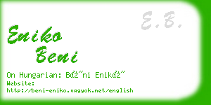 eniko beni business card